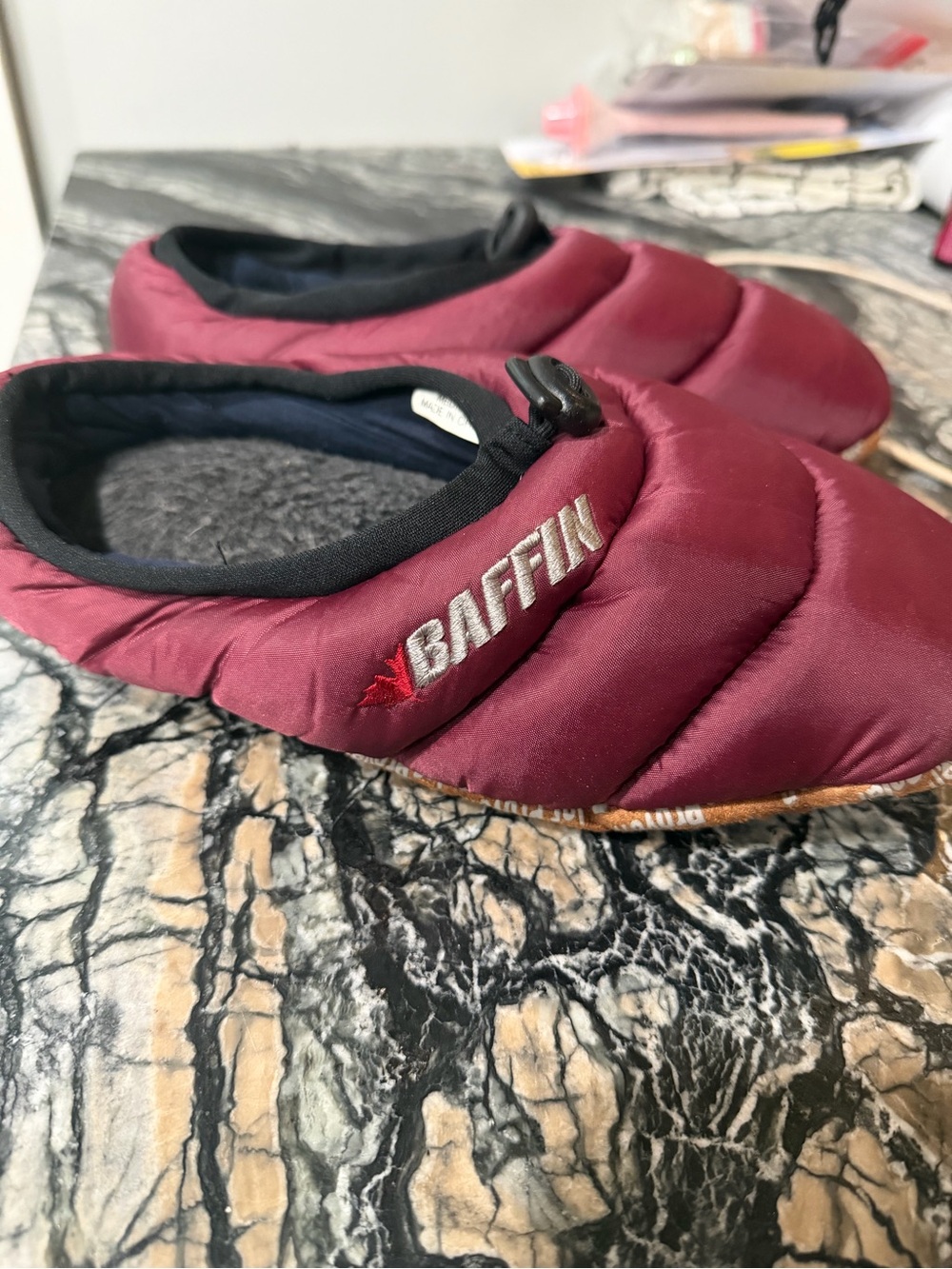 Baffin Quilted Wine Slip-On Slippers